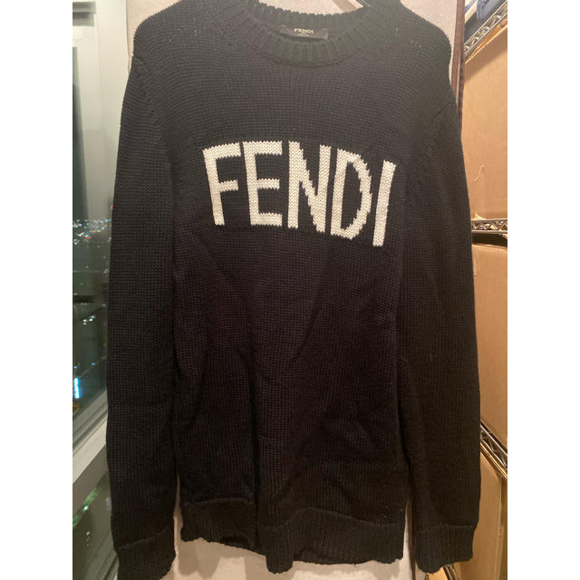 FENDI - fendi ブラックウール セーターの通販 by meron's shop FENDI - fendi ブラックウール セーターの通販 by meron's shop
