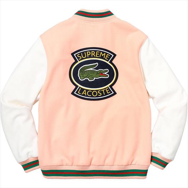 Supreme - × LACOSTE wool varsity jacket by smoke -kicks&street-｜シュプリームならラクマ