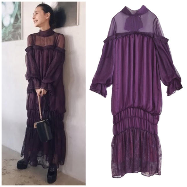 ameri vintage CATTLEYA SHEER DRESS  ワンピ