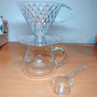 キーコーヒー(KEY COFFEE)のコーヒーサーバー クリスタルドリッパー(メジャースプーン付き)(調理道具/製菓道具)