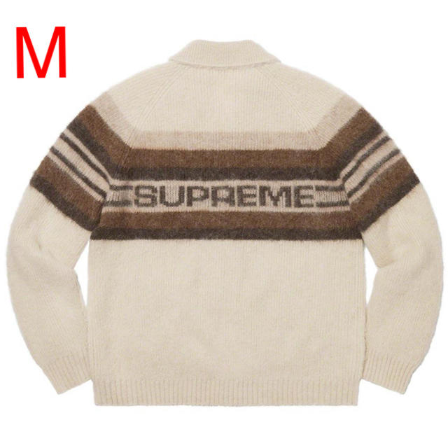 【M】supreme Brushed Wool Zip Up Sweater