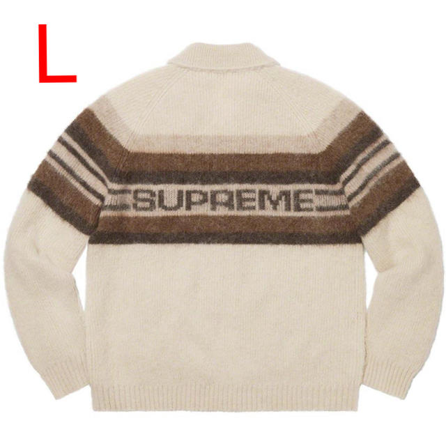 【L】supreme Brushed Wool Zip Up Sweaterトップス