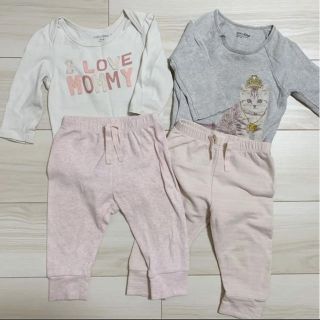 ベビーギャップ(babyGAP)のbabygap ロンパース2点＋パンツ2点の4点セット 70(ロンパース)