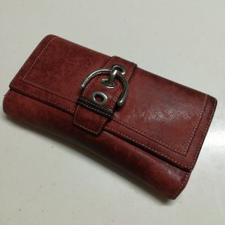 コーチ(COACH)のCOACH　長財布　赤(財布)