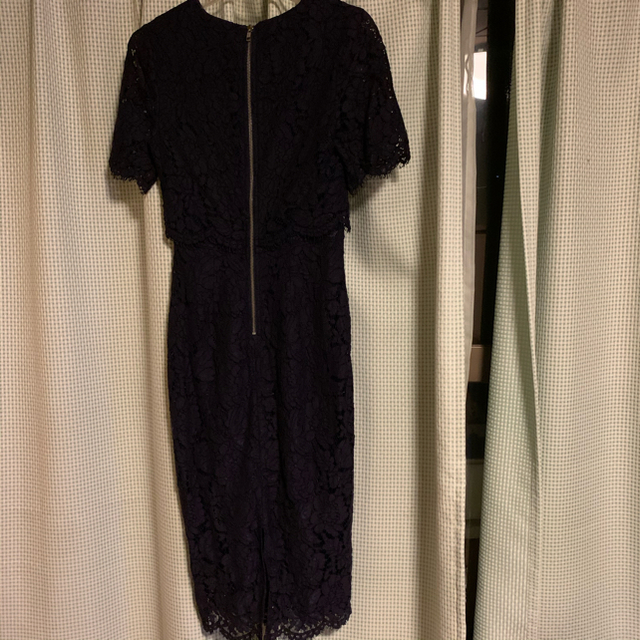 asos(エイソス)のASOS ネイビー　レース　ワンピ レディースのフォーマル/ドレス(ミディアムドレス)の商品写真