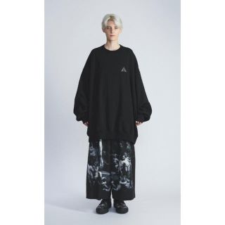 ラッドミュージシャン(LAD MUSICIAN)のLAD MUSICIAN 19ss エンジェル柄ワイドスラックス 42(スラックス)