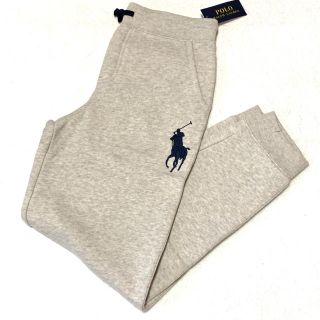 ポロラルフローレン(POLO RALPH LAUREN)のボーイズ L/160 新品 裏起毛 ビッグポニー スウェットパンツ ライトグレー(パンツ/スパッツ)