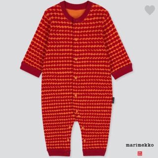 マリメッコ(marimekko)のマリメッコ  ユニクロ 70 red(ロンパース)