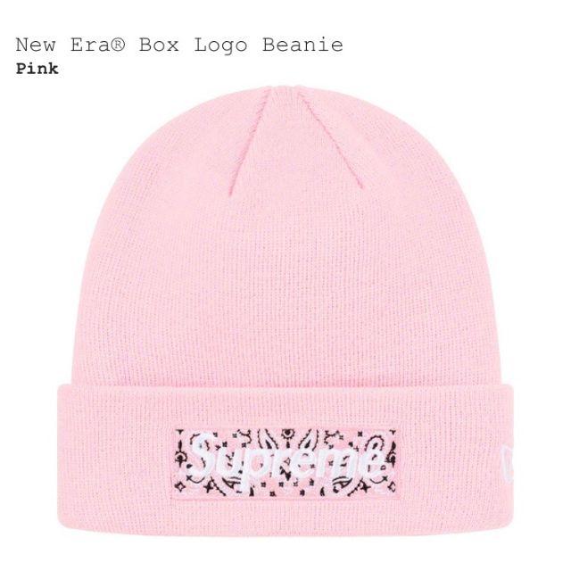 Pink状態Supreme New Era Box Logo Beanie Bandana