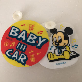 ディズニー(Disney)のbaby in car ミッキーステッカー(その他)