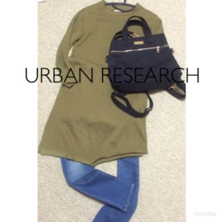 アーバンリサーチ(URBAN RESEARCH)のアーバンリサーチ♡カーキ色ニット(ひざ丈ワンピース)