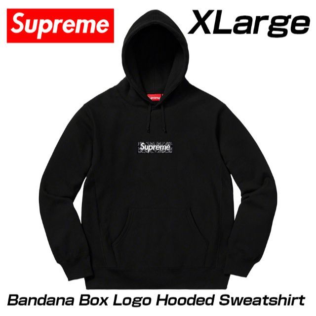 Bandana Box Logo Hooded Sweatshirt black