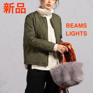 ビームス(BEAMS)の新品タグ付 ビームスライツ BEAMS 撥水 キルティングジャケット カーキ(ブルゾン)