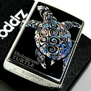 ジッポー(ZIPPO)の送料無料☆zippo☆両面ブラック☆レインボータートル☆ハワイアン☆ジッポ(タバコグッズ)