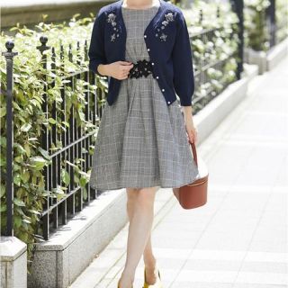 トッコ(tocco)のtocco closet★トッコクローゼット レース グレンチェックワンピ(ひざ丈ワンピース)