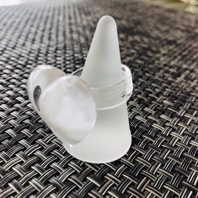 Plus Vendome(プラスヴァンドーム)のベネチアングラスのリング ホワイト ハート‪♡‬ レディースのアクセサリー(リング(指輪))の商品写真