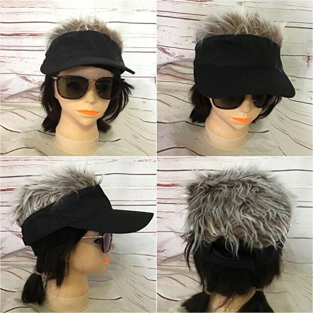 フサフサ髪 サンバイザー ズラキャップ金髪 ジョークグッズ 帽子 ゴルフキャップの通販 by あゆてん's shop |ラクマ