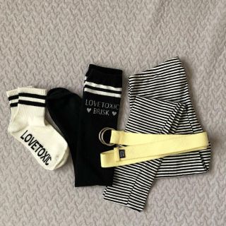 ラブトキシック(lovetoxic)のlovetoxic  ベルト&ソックス   H&M レギンス(靴下/タイツ)