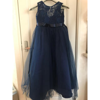 150 女子 ドレス ネイビー 紺 (ドレス/フォーマル)