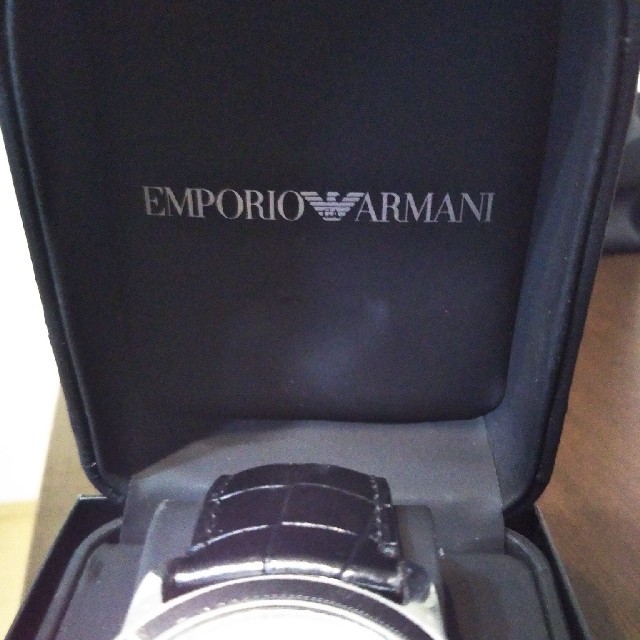 Emporio Armani(エンポリオアルマーニ)のEMPORIO ARMANI　腕時計 メンズの時計(レザーベルト)の商品写真