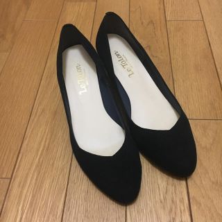 ルタロン(Le Talon)のルタロン vカットフトヒールパンプス 黒 23.5(ハイヒール/パンプス)