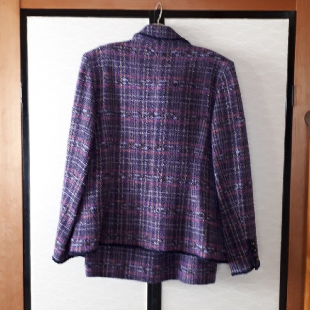 HANAE MORI(ハナエモリ)のHANAE MORI💚ミックスツィードスーツ💚秋冬用💚13A3 レディースのフォーマル/ドレス(スーツ)の商品写真