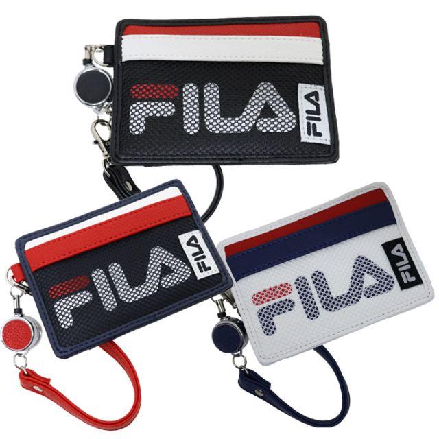 FILA(フィラ)のFILA フィラ 定期入れ パスケース リール付き 合皮★ホワイト【新品】 レディースのファッション小物(名刺入れ/定期入れ)の商品写真