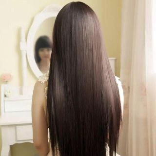 【大人気♡即納】ロングストレート ブラック 前髪ぱっつん ネット