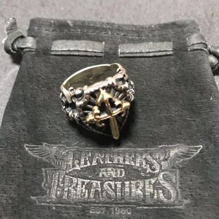 クロムハーツ(Chrome Hearts)のジャスティス様　専用Leathers & Treasures ポリチーノクロス(リング(指輪))