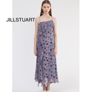 ジルスチュアート(JILLSTUART)の新品 定価77000円 華奢見えするベルベットのロングドレス(ロングドレス)