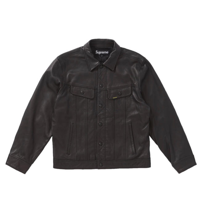 Supreme Leather Trucker Jacket Black Lのサムネイル