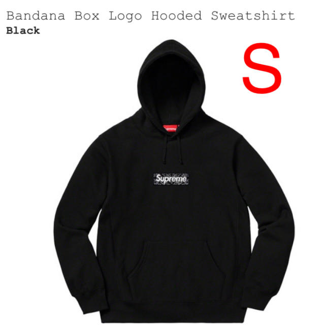 Supreme Bandana Box Logo Hooded 黒 S