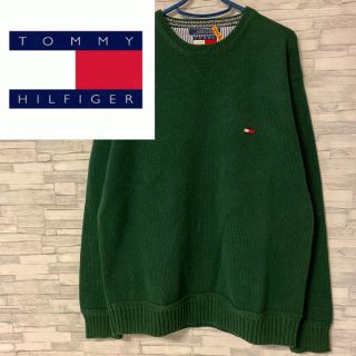 トミーヒルフィガー(TOMMY HILFIGER)のトミーヒルフィガー　旧タグ　刺繍ロゴ　ニット　セーター　クリーニング済み(ニット/セーター)