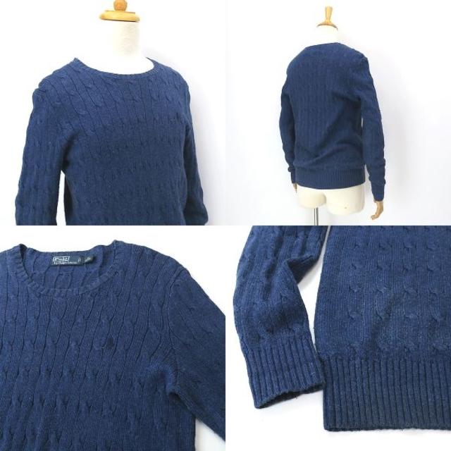 Ralph Lauren(ラルフローレン)のラルフローレン　シルク100％ニット◎ケーブル編みセーター メンズのトップス(ニット/セーター)の商品写真