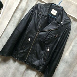 マウジー(moussy)のmoussy ラムレザーライダース 本革(ライダースジャケット)