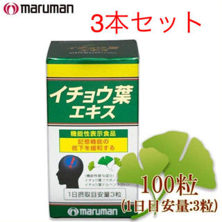 マルマン(Maruman)の【3本セット】maruman イチョウ葉エキス 100粒(その他)
