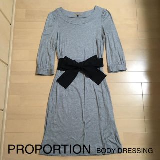 プロポーションボディドレッシング(PROPORTION BODY DRESSING)のPROPORTION BODY DRESSING グレー　ワンピース　送料込み(ひざ丈ワンピース)