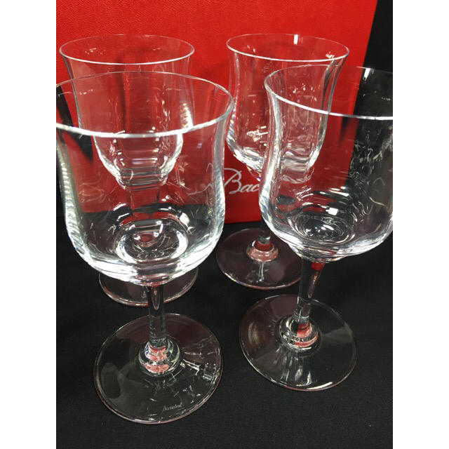 ②バカラ Baccarat カプリ ワイングラスL 4脚 ユーズド 美品