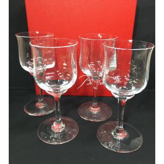 バカラ(Baccarat)の②バカラ Baccarat  カプリ ワイングラスL 4脚 ユーズド 美品(グラス/カップ)