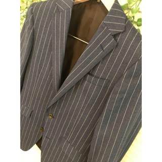 スーツカンパニー(THE SUIT COMPANY)のスーツセレクト 起毛ウール100% チョークストライプ ライトネイビー(セットアップ)