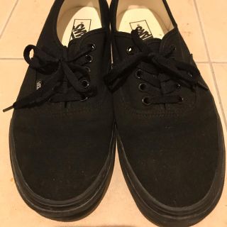 ヴァンズ(VANS)のVANS authentic black 黒(スニーカー)