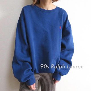 ポロラルフローレン(POLO RALPH LAUREN)の90s ラルフローレン 刺繍ロゴ スウェット トレーナー 古着 vintage(トレーナー/スウェット)