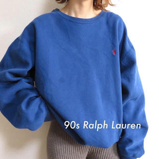 90s ラルフローレン 刺繍ロゴ スウェット トレーナー 古着 vintage