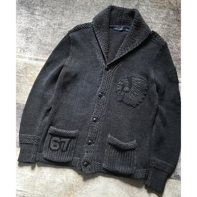 POLO RALPH LAUREN(ポロラルフローレン)の2点まとめ売り ラルフローレン インディアンヘッド ニット カーディガン メンズのトップス(カーディガン)の商品写真