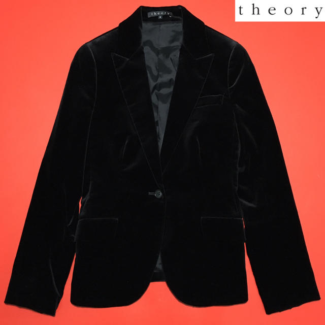 theory シルク混 2Bベロアジャケット 2