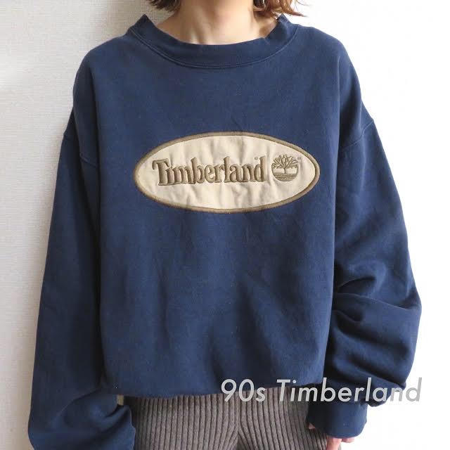 90s ティンバーランド 刺繍ロゴ スウェット トレーナー 古着