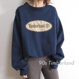 ティンバーランド(Timberland)の90s ティンバーランド 刺繍ロゴ スウェット トレーナー 古着(トレーナー/スウェット)