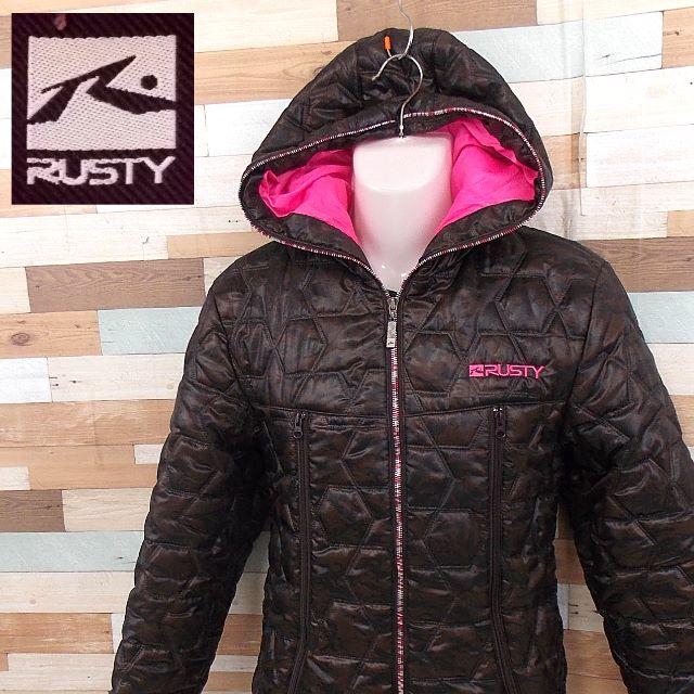 RUSTY(ラスティ)の【RUSTY】 美品 ラスティ 迷彩ブラウン中綿ジャケット サイズL メンズのジャケット/アウター(ブルゾン)の商品写真