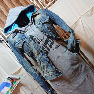 ヒステリックグラマー(HYSTERIC GLAMOUR)のみなり☆様専用 ヒステリックグラマーダメージ加工スパンコールGジャン(Gジャン/デニムジャケット)