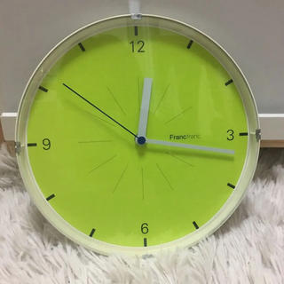 フランフラン(Francfranc)の【送料無料】Francfranc 掛け時計 ライムグリーン 緑(掛時計/柱時計)